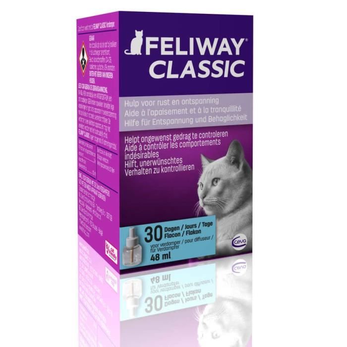 Feliway Classic Recharge de diffuseur de ph romones 48 ml chats