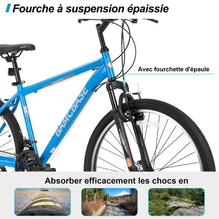 HILAND 27,5 pouces VTT,21 vitesses pour hommes et femmes, cadre en