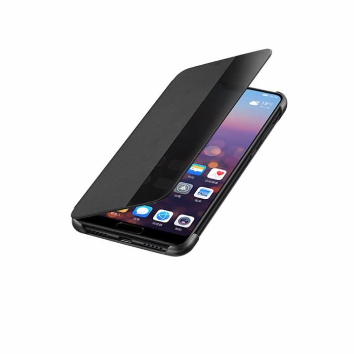 Coque Huawei Smart View Flip Cover Pour P20 - Noir - Originale - Emballage Ouvert (jamais Utilisée)