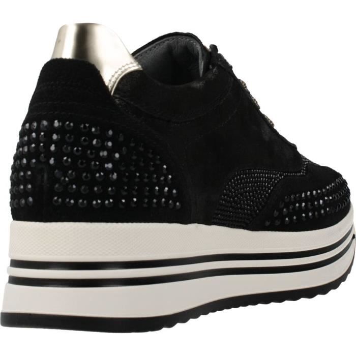 Basket NERO GIARDINI 100253 Femme Noir Daim Nubuck Noir Cdiscount Chaussures