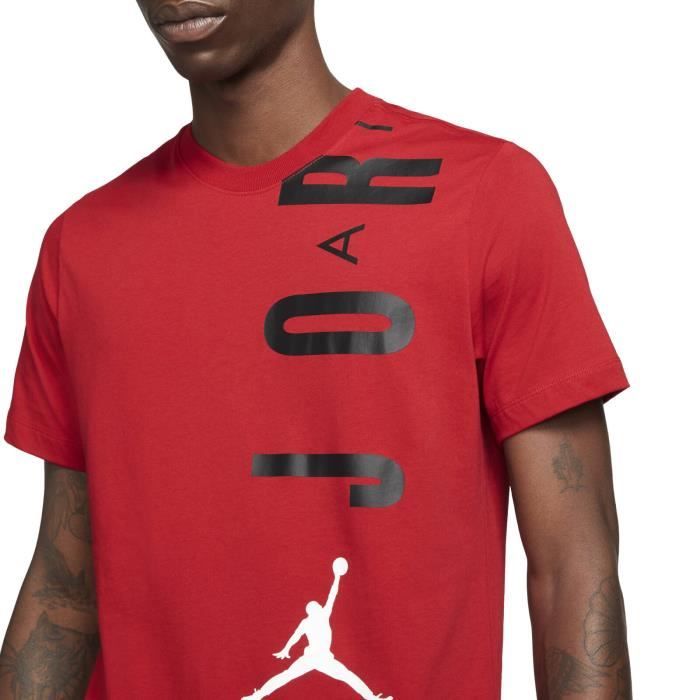 Tee shirt Nike MJ JDN AIR STRETCH TS CREW Rouge Cdiscount Pr t
