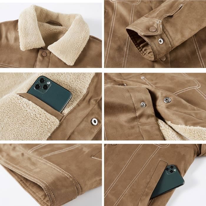 Veste Polaire Homme Zippée - Coupe Ample, Plusieurs Poches - Chaud, Coupe-vent, Décontracté - Tailles S à 5XL