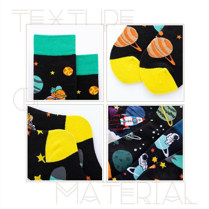 Chaussettes amusantes homme Chaussettes a Motifs Droles Fantaisie Chaussettes de Mode Confortable et Respirant Cadeau pour Amis multicolore Cdiscount Pret a Porter