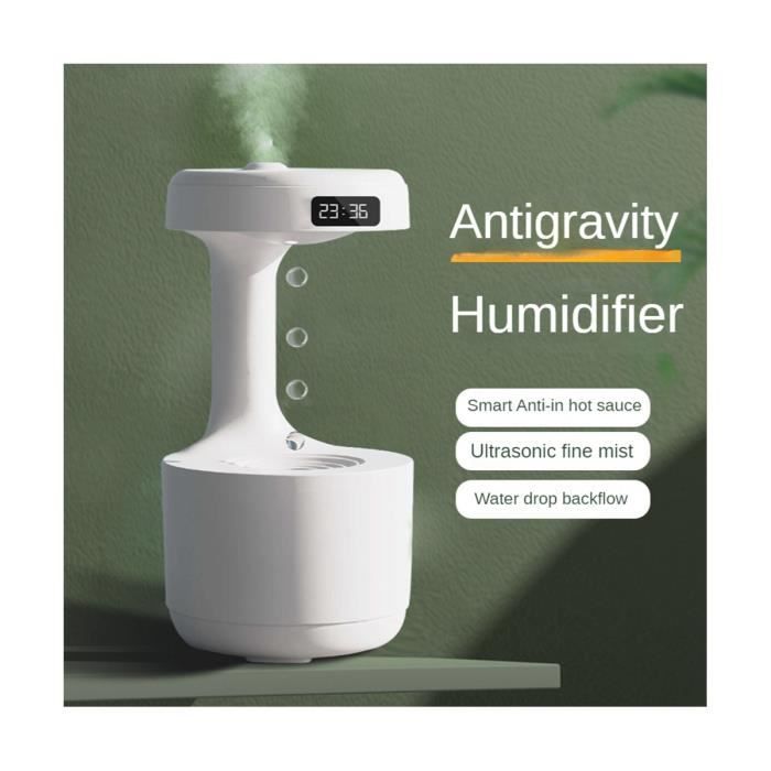 Couleur Blanc 800ML Humidificateur d'air ultrasonique Anti-gravité USB,  purificateur d'air, gouttes d'eau en - Cdiscount Bricolage