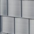 YUENFONG 10x Bandes de brise-vue en PVC dur pour tapis à double tige, clôture de jardin, balcon (2,5 m x 19 cm, Gris)-3