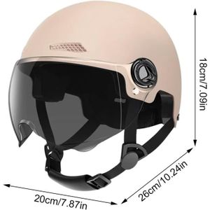 Casque Trottinette électrique Adulte - Avec Visière, Taille Réglable 54-62 Cm - Protection EPS, Doublure Amovible