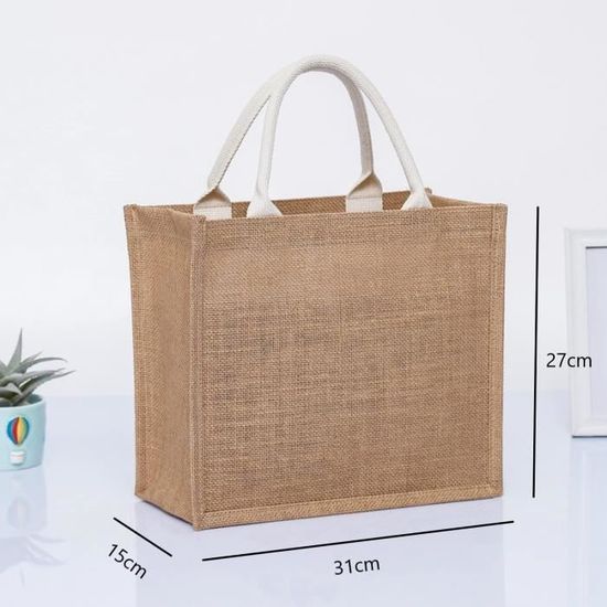 Sac De Courses Classique Sac Cabas Multi Usages En Toile De Jute