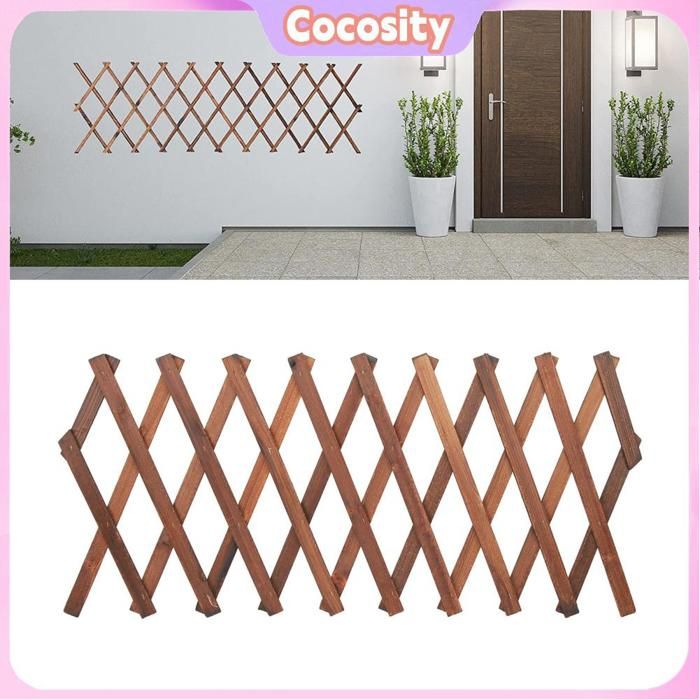 Treillis Extensible En Bois Pour Plantes Grimpantes | Support Jardin 140x90 Cm Réglable | Clôture Décorative Intérieur/Extérieur