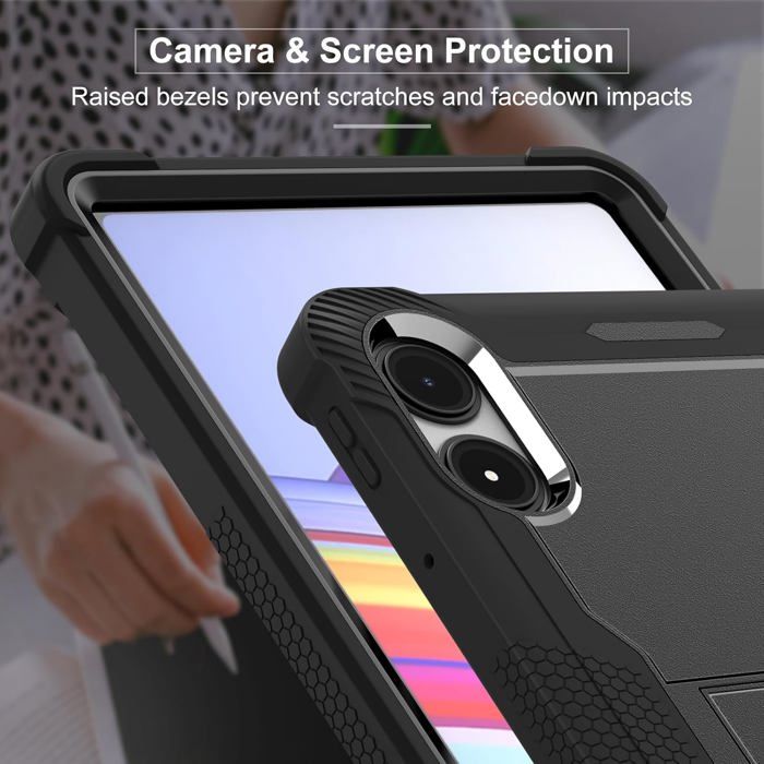 Coque pour Tablette Xiaomi Redmi Pad 2 11 Pouces 2025 Étui de Protection à Rabat avec Motif Chat Veille/Réveil Automatique Résistant aux Chocs et Support Réglable ZURSANA Noir - Housse Tablette