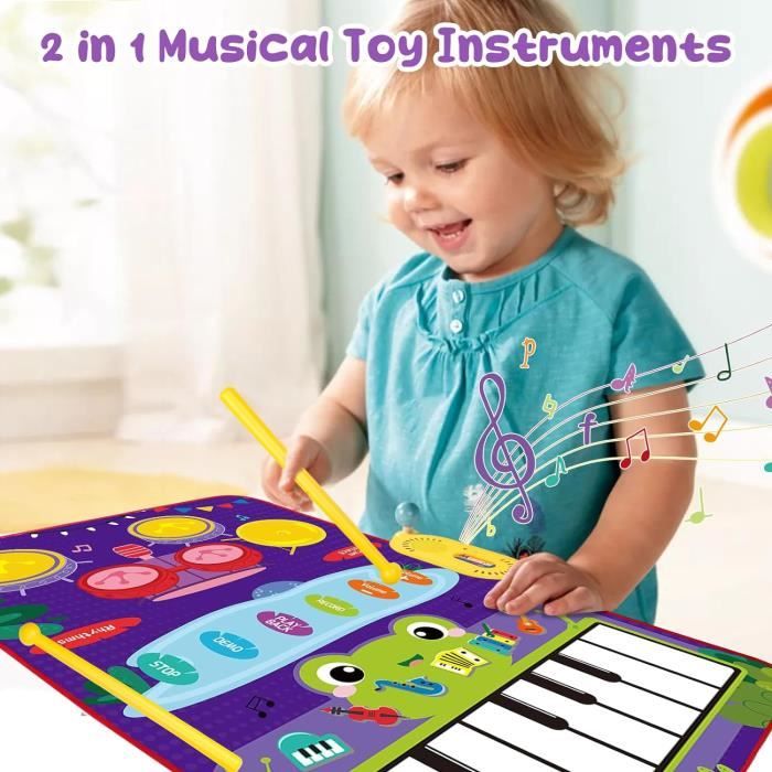 Gralal Jouet Enfant 1 2 3 Ans, Tapis Piano Musical Enfant Jouet Fil