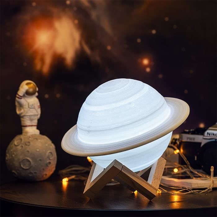 3D Veilleuse Lumic Night Saturn Lumières 3D Sky Planet Led 7 Lampes De  Table Colorées Enfants Cadeaux De Noël Blanc BaseB NH312599 - Cdiscount  Maison