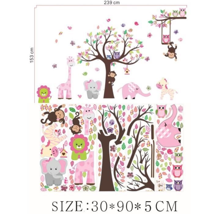 Wondever - Stickers Muraux Palmier Tropical XXL - 4 Feuilles 90x30 Cm, Déco Bohème Pour Salon, Chambre, Bureau