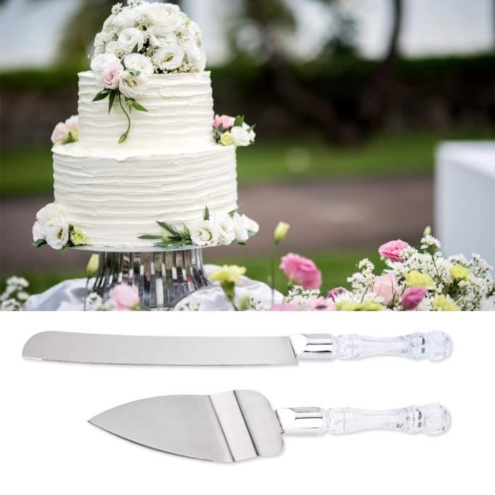 Pelle à gâteau, outil de cuisine Spatule, 2pcs acier inoxydable couteau à  gâteau pelle couteau ensemble de gateau de mariage-WAL - Cdiscount Maison