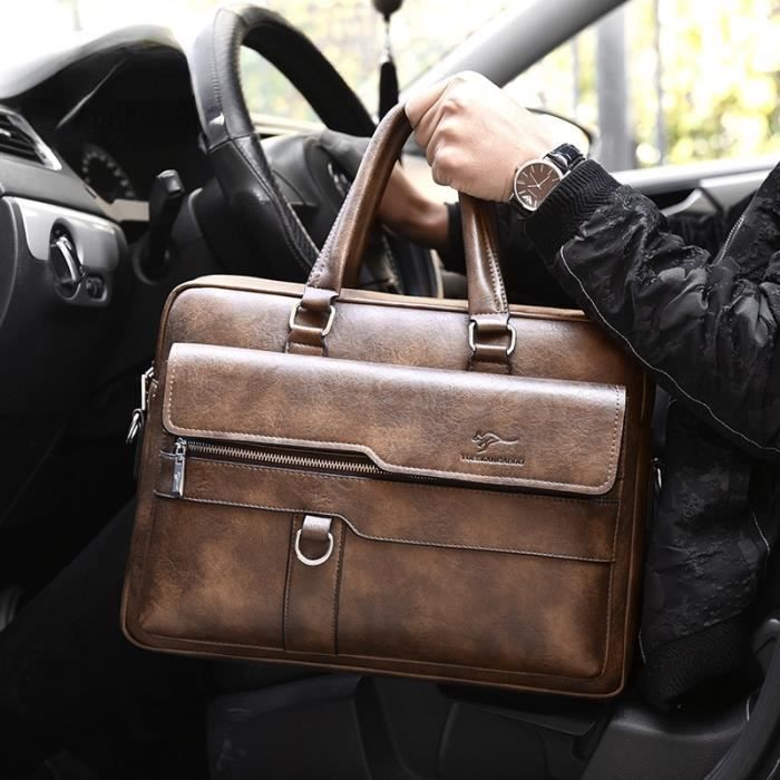 Valise Ou Bagage Vendu Seul JD9M2 Men Briefcases Pu Leather Man Tote Laptop Bag Business Handbags