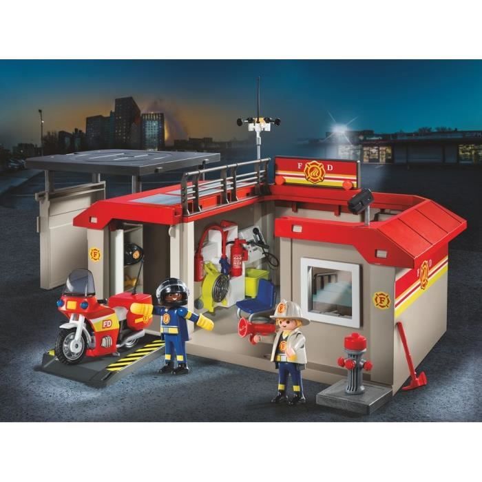 Playmobil Caserne de pompiers transportable 5663