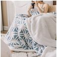 A-Express Chaude Beige 200cm x 240cm Doux Confortable Teddy Sherpa Couverture Polaire Throw Plaid