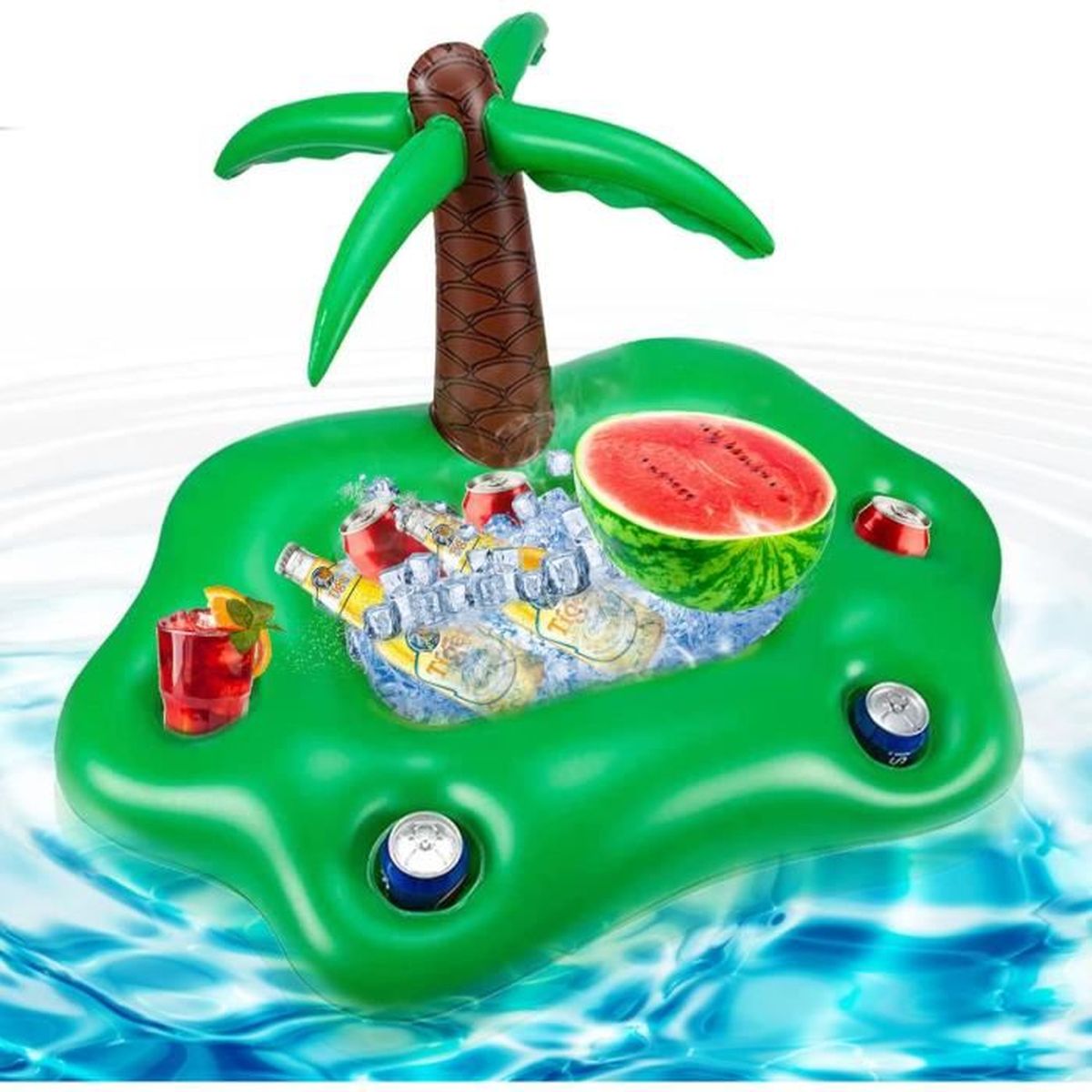 Boué Piscine Porte Gobelet Gonflable Piscine,Support Gonflable De Boisson Avec 5 Trous,Plateau Gonflable Bar Bar Flottant Piscine