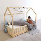 Lit cabane enfant 90x200 cm - Bois - Sommier à lattes inclus - Style enfant - KONTARBOOR