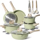 Batterie De Cuisine Induction 15 pièces JUST PERFECTO - Set De Casseroles Et Poeles - Tous Feux Dont Induction - Aluminium