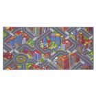Tapis de Jeu Enfant 95x200cm, Big City - Tapis Circuit Voiture - Lavable - Antidérapant - Carpet Studio