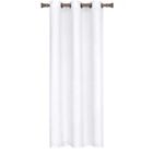 INSFITY Rideau Une Piece Occultants Thermique à Oeillet Solide Décoration de Fenêtre Pour Chambre 100 x 200 cm Blanc