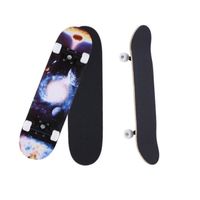 WESKATE 31'' Skateboard Complet Enfant Adulte Planche de Skate pour Débutant Adolescent - Motif de Galaxie - Noir