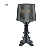 D24xh48cm - Bouchon UE - lampe de table noire - Kartell Bourgie-Lampe de Table LED en Acrylique E14, Design p