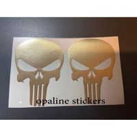 STICKER AUTOCOLLANT PUNISHER COULEUR or CHROME