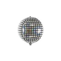 Ballon aluminium boule de disco 40 cm - Argenté / gris