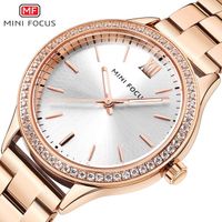 MF MINI FOCUS femmes montre à Quartz Top marque de luxe bracelet en acier inoxydable cristal diamant femmes montres cadeau