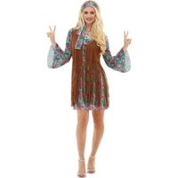 Déguisement hippie femme  Années 60, Hippie, Flower power, Décennies - Multicolore