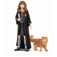 Hermione et Pattenrond, Figurine de l'univers Harry Potter®,  pour enfants dès 6 ans, 3 x 3 x 10 cm - schleich 42635 WIZARDING