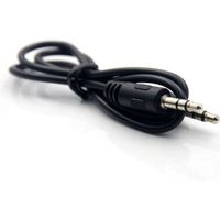 Câble Jack Audio 3.5Mm Male-Male Auxiliaire Cordon Stereo 1m Noir