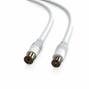 EMOS Câble D'Antenne Coaxial 2,5 M - Double Blindage Pour TV Numérique, SAT Et Récepteur - Fiches Droites IEC