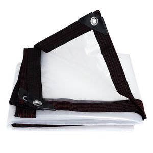 Bâche De Protection PE 4x6 M - 260g/m² - Blanche - Oeillets Aluminium - Neuf