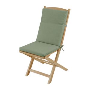 Coussins de chaise à dossier bas 2 unités tissu vert chiné 100x50x7 cm Coussins de chaise à dossier bas 2 unités tissu vert chiné 100x50x7 cm