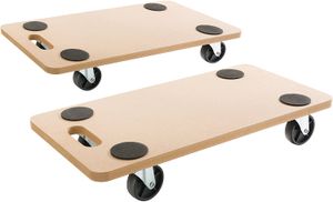 DIABLE AREBOS 2x Chariots roulant | Chariot pour meubles | Plate-forme mobile | Chariot de transport | Chariot de 200kg