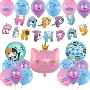 Kit anniversaire - Mini Box décoration thème chat - Mistincelle