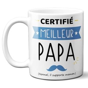MUG - TASSE - MAZAGRAN Mug Certifié Meilleur Papa - Cadeau Anniversaire o