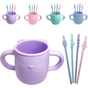 Munchkin Tasse D Apprentissage A Paille Flexible Cdiscount