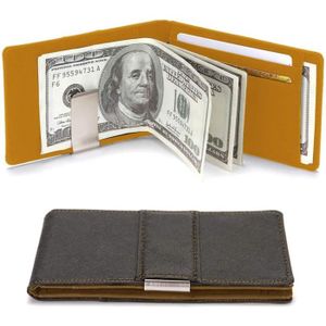 Mince Pince à Billets en Métal 2 Pcs Portefeuille Clips Porte-Cartes pour Crédit Ticket Espèces Document Fixe Cadeau pour Hommes et Femmes Argent 