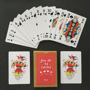 CARTES DE JEU 1 Jeu De 54 Cartes : Poker, Belote, Rami, Piquet, 