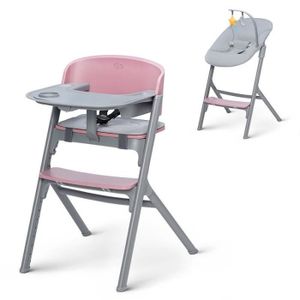 CHAISE HAUTE  Chaise haute 4 en 1 Kinderkraft Livy + Transat Calmee Aster Pink