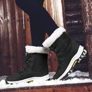 Mishansha bottes de neige femmes bottes d'hiver doublées chaudes  imperméables