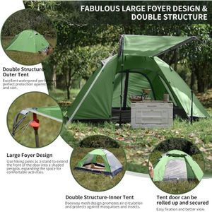 TENTE DE CAMPING Naturehike P-Série Tente de Camping 2 Personnes 4 