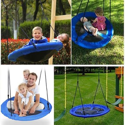 Balançoire Diompirux Pour Enfant Intérieur Et Extérieur - Siège En PE Rouge, Hauteur Réglable, Résiste Aux Intempéries