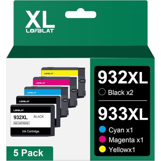 5 CARTUCCE COMPATIBILI HP 932 933 XL OFFICEJET 6600 6700 7110 7510A 7610 7612