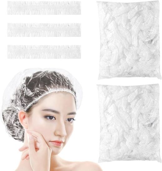 Bonnets De Douche Élastiques Réutilisables Soins Capillaires Bouchons