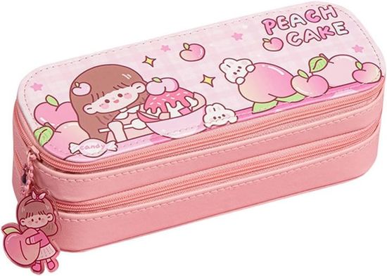 Trousse Aesthetic En Velours SSyang - Double Couche, Grande Capacité, Poignée, Pour école, Bureau, Fille - 10