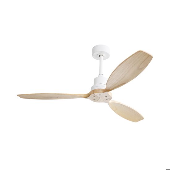 Ventilateur Plafond Bois AUTODAY 132cm - Moteur DC Silencieux - Lampe LED 3C - Télécommande - 6 Vitesses